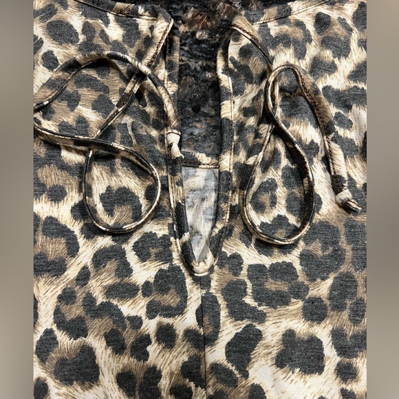 Leopard Print Elastic Waist Short Sleeve Romper Size SMALL NEW! - Picture 16 of 16